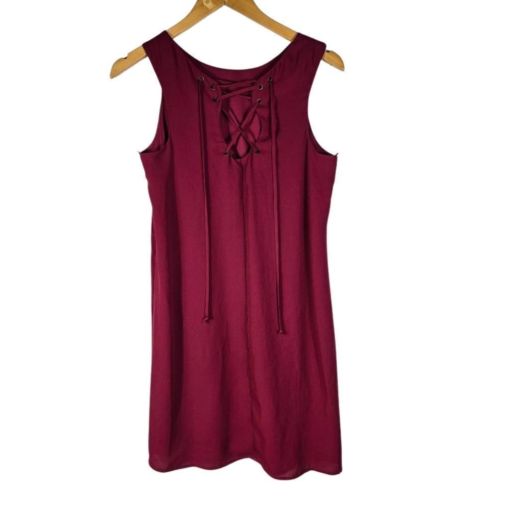 Jodi Kristopher Rich Burgundy Dress Size S